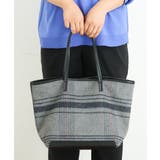 グレー(92) | チェック柄トートバック | eur3
