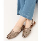 モカ | カットワークレースアップパンプス | eur3