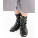 ブラック(94) | 【幅広さんOK！ワイズ4E】スクエアトウブーツ | eur3