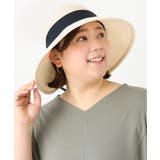 配色リボンスリット麦わらハット | eur3 | 詳細画像1 