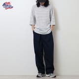 裾ラウンドラグランボーダークルーネック7分袖Tシャツ | JEMORGAN | 詳細画像5