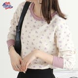 ワッフル花柄クルーネック長袖Tシャツ | JEMORGAN | 詳細画像6