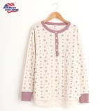 ワッフル花柄クレリックヘンリーネック長袖Tシャツ | JEMORGAN | 詳細画像17