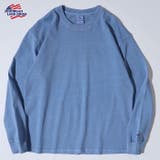 ブルー | ビグメント染め長袖Tシャツ | JEMORGAN