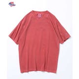 レッド | 天竺ピグメント加工半袖クルーネックTシャツ | JEMORGAN