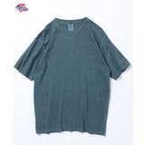 D.ブルー | 天竺ピグメント加工半袖クルーネックTシャツ | JEMORGAN