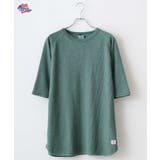 グリーン | ワッフル半袖ラグランTシャツ | JEMORGAN