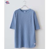 サックス | ワッフル半袖ラグランTシャツ | JEMORGAN