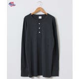 杢チャコール | ヘンリーネック長袖Tシャツ | JEMORGAN