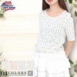 アイレットフライス花柄ハーフスリーブTシャツ | JEMORGAN | 詳細画像1