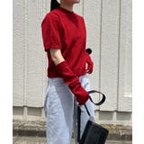 アームウォーマー付きクルーネック半袖ニットトップス | Jewelobe | 詳細画像13 