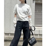 アームウォーマー付きクルーネック半袖ニットトップス | Jewelobe | 詳細画像2 