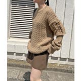 アームウォーマー付きケーブル半袖プルオーバー | Jewelobe | 詳細画像13 