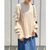 アームウォーマー付きケーブル半袖プルオーバー | Jewelobe | 詳細画像4 