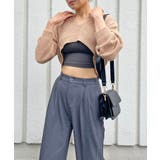 ベージュ | ポロカラーUネック変形ショートプルオーバー | Jewelobe