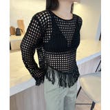 フリンジメッシュトップス | Jewelobe | 詳細画像10