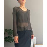 Vネック透かし編みルーズニットプルオーバー | Jewelobe | 詳細画像12 