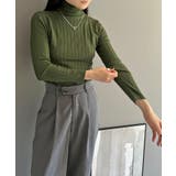 ワイドリブタイトタートルニットトップス | Jewelobe | 詳細画像14 