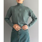 ナローケーブルハーフジップニットトップス | Jewelobe | 詳細画像14 