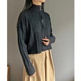 ナローケーブルハーフジップニットトップス | Jewelobe | 詳細画像21 