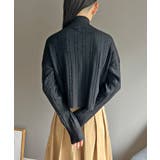 ナローケーブルハーフジップニットトップス | Jewelobe | 詳細画像22 