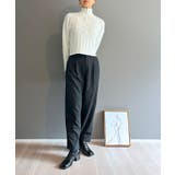 ナローケーブルハーフジップニットトップス | Jewelobe | 詳細画像6 