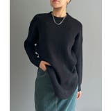 ブラック | モヘアライクカーブヘムオーバーニット | Jewelobe