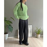 ワッフル編みVネックルーズニット | Jewelobe | 詳細画像22 