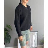 ワッフル編みVネックルーズニット | Jewelobe | 詳細画像33 