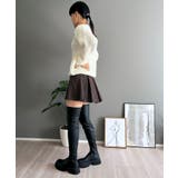 ワッフル編みVネックルーズニット | Jewelobe | 詳細画像8 