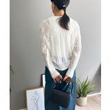 透かし柄編みモヘアライクニットプルオーバー | Jewelobe | 詳細画像3 