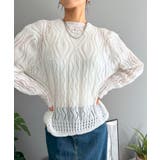 透かし柄編みモヘアライクニットプルオーバー | Jewelobe | 詳細画像5 