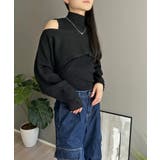 ブラック | ショートボレロ×ハイネックノースリニット アンサンブル | Jewelobe