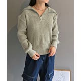 ハーフジップワイドカラーニットプルオーバー | Jewelobe | 詳細画像15 