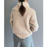 ハーフジップワイドカラーニットプルオーバー | Jewelobe | 詳細画像4 