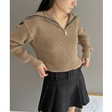 ハーフジップワイドカラーニットプルオーバー | Jewelobe | 詳細画像8 