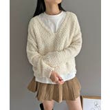 ゆるシルエットVネックブークレーニット | Jewelobe | 詳細画像1 