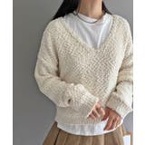 ゆるシルエットVネックブークレーニット | Jewelobe | 詳細画像4 