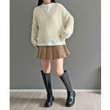 ゆるシルエットVネックブークレーニット | Jewelobe | 詳細画像5 