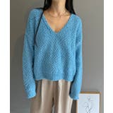 ゆるシルエットVネックブークレーニット | Jewelobe | 詳細画像8 