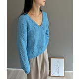 ゆるシルエットVネックブークレーニット | Jewelobe | 詳細画像9 