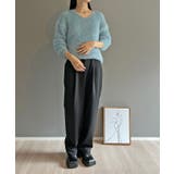 シャロ―Vネックシャギーニットプルオーバー | Jewelobe | 詳細画像19 