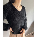シャロ―Vネックシャギーニットプルオーバー | Jewelobe | 詳細画像31 