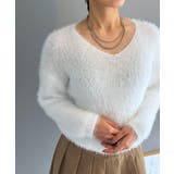 シャロ―Vネックシャギーニットプルオーバー | Jewelobe | 詳細画像4 