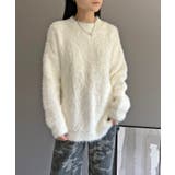 ホワイト | オーバーサイズシャギーニット | Jewelobe