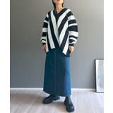 バイアスストライプオーバーサイズニットプルオーバー | Jewelobe | 詳細画像18 