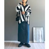 バイアスストライプオーバーサイズニットプルオーバー | Jewelobe | 詳細画像21 