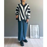 バイアスストライプオーバーサイズニットプルオーバー | Jewelobe | 詳細画像23 