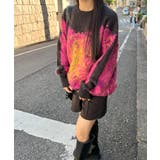 ピンク | モヘアタッチグラデーションモザイクージャガードニット | Jewelobe