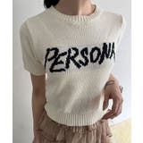 アイボリー | PERSONAロゴショートニット | Jewelobe